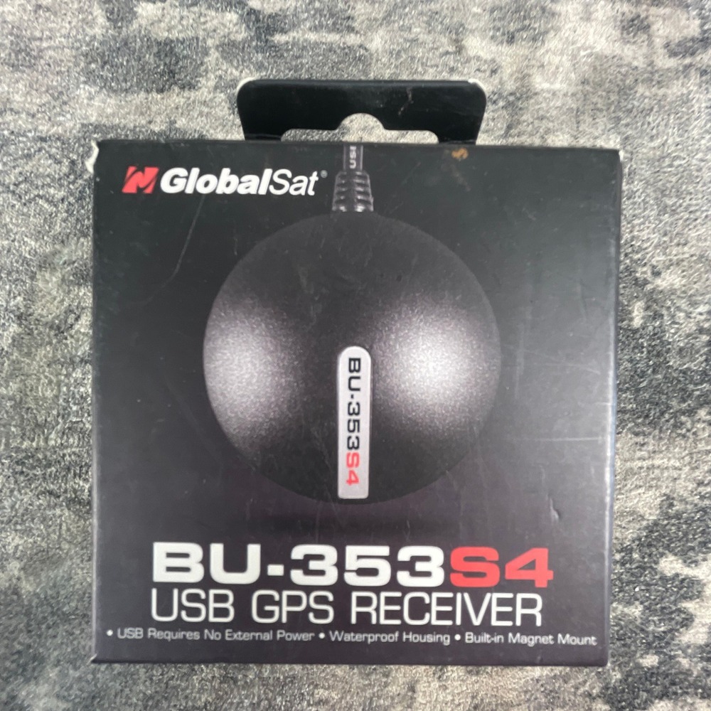 GlobalSat BU-353S4 USB GPS Receiver SiRF Star IV Waterproof Magnetic Mount Nwot
